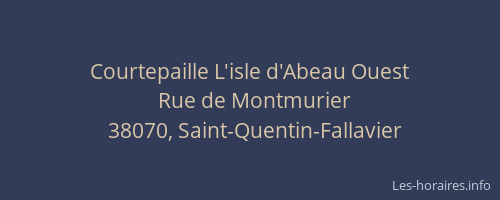 Courtepaille L'isle d'Abeau Ouest