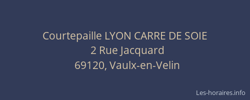 Courtepaille LYON CARRE DE SOIE