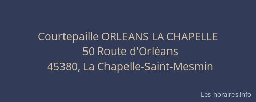 Courtepaille ORLEANS LA CHAPELLE