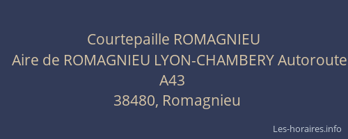 Courtepaille ROMAGNIEU