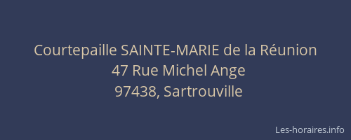 Courtepaille SAINTE-MARIE de la R&eacute;union