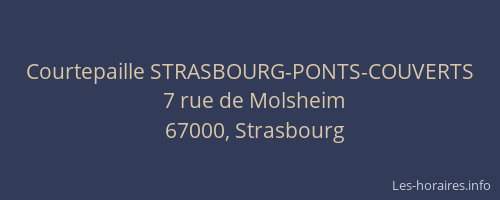 Courtepaille STRASBOURG-PONTS-COUVERTS