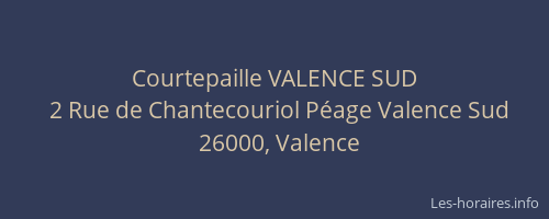 Courtepaille VALENCE SUD