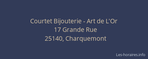 Courtet Bijouterie - Art de L'Or