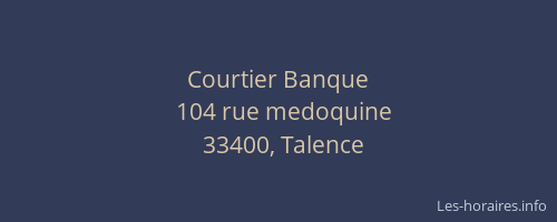 Courtier Banque
