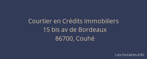 Courtier en Cr&eacute;dits Immobiliers