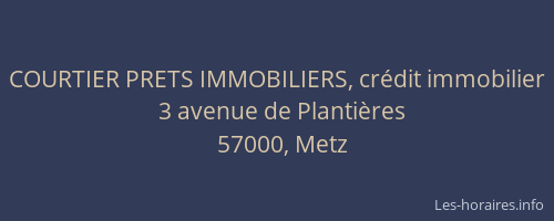 COURTIER PRETS IMMOBILIERS, crédit immobilier