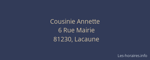 Cousinie Annette