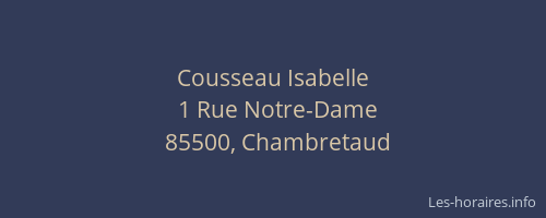 Cousseau Isabelle