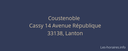 Coustenoble