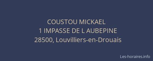 COUSTOU MICKAEL