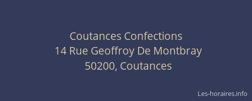 Coutances Confections