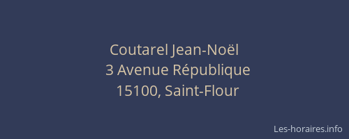 Coutarel Jean-No&euml;l