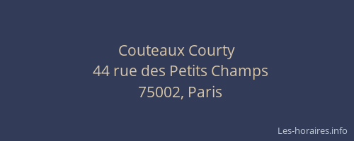 Couteaux Courty