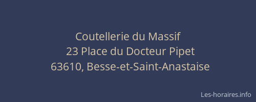 Coutellerie du Massif