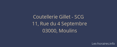 Coutellerie Gillet - SCG