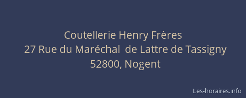 Coutellerie Henry Fr&egrave;res