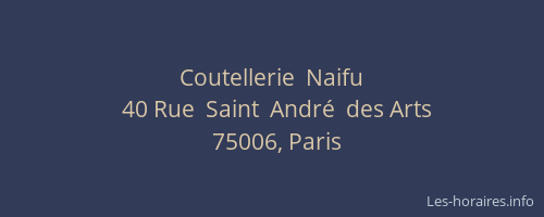 Coutellerie  Naifu