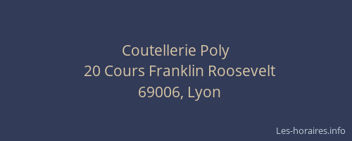 Coutellerie Poly