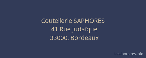 Coutellerie SAPHORES