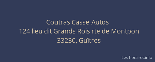 Coutras Casse-Autos