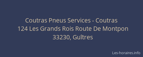 Coutras Pneus Services - Coutras