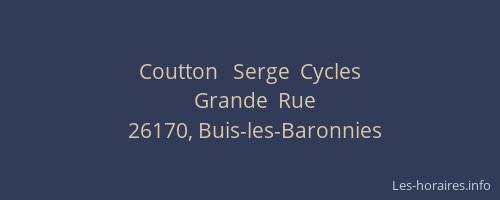 Coutton   Serge  Cycles