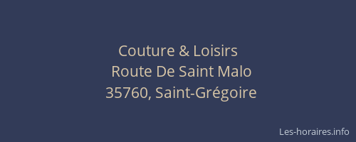 Couture & Loisirs