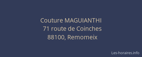 Couture MAGUIANTHI