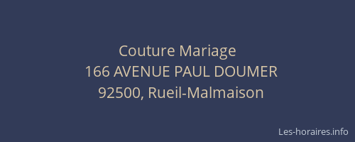 Couture Mariage