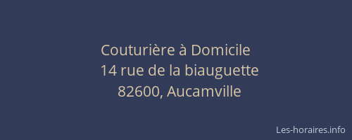 Couturi&egrave;re &agrave; Domicile