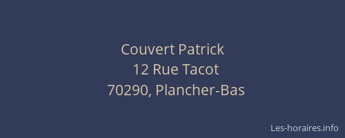 Couvert Patrick
