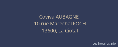 Coviva AUBAGNE