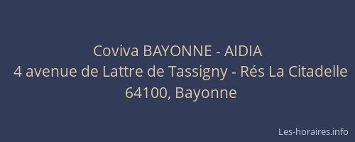 Coviva BAYONNE - AIDIA