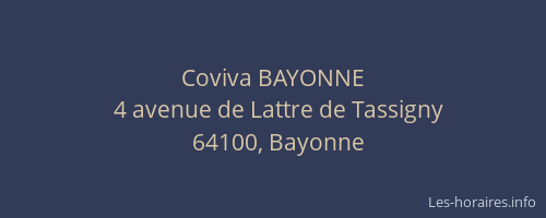 Coviva BAYONNE