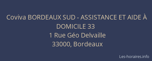 Coviva BORDEAUX SUD - ASSISTANCE ET AIDE À DOMICILE 33