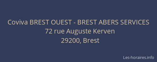 Coviva BREST OUEST - BREST ABERS SERVICES