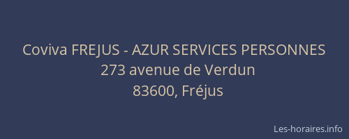 Coviva FREJUS - AZUR SERVICES PERSONNES
