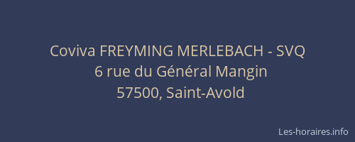Coviva FREYMING MERLEBACH - SVQ