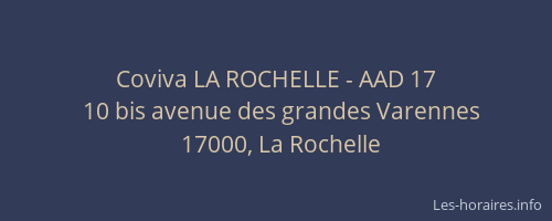 Coviva LA ROCHELLE - AAD 17