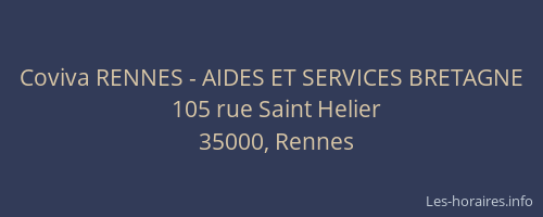 Coviva RENNES - AIDES ET SERVICES BRETAGNE