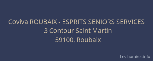 Coviva ROUBAIX - ESPRITS SENIORS SERVICES