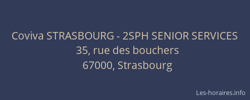 Coviva STRASBOURG - 2SPH SENIOR SERVICES