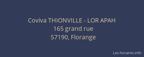 Coviva THIONVILLE - LOR APAH