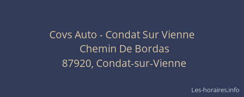 Covs Auto - Condat Sur Vienne