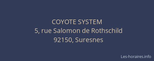 COYOTE SYSTEM