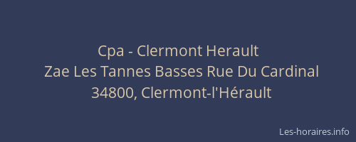 Cpa - Clermont Herault