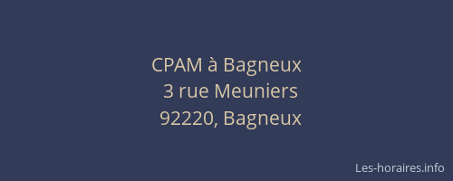 CPAM à Bagneux
