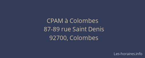 CPAM à Colombes