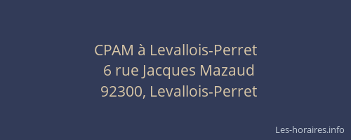 CPAM à Levallois-Perret